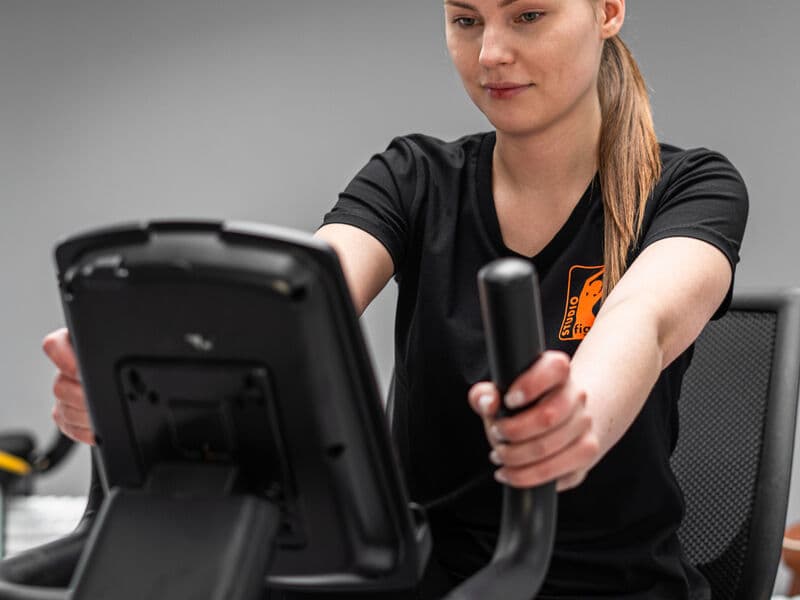 Rower poziomy — zabieg